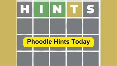 Hint 2 It starts with the letter C. . Phoodle hint today